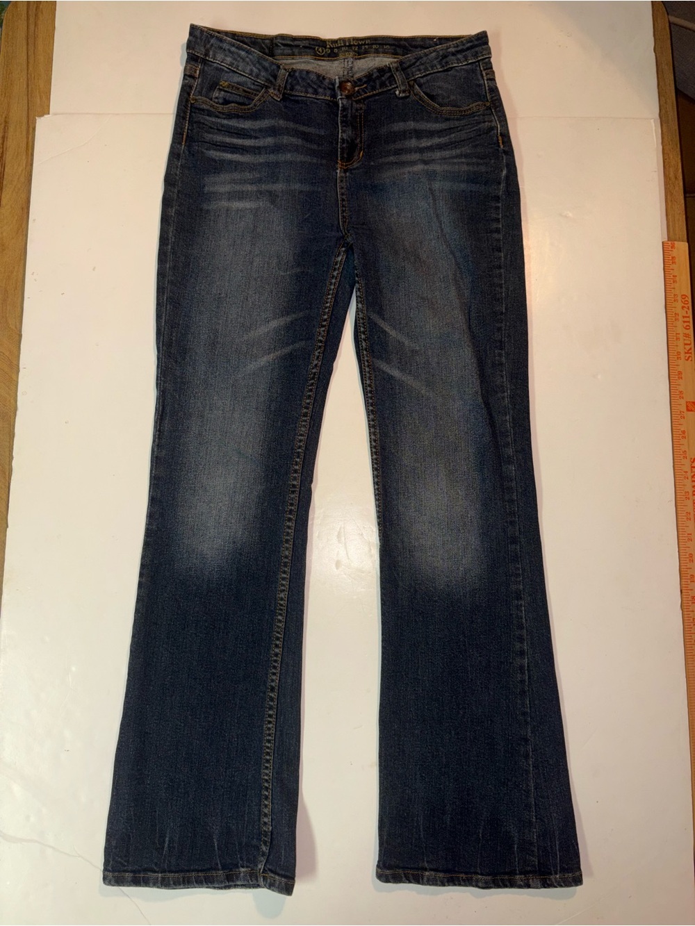 Ruff Hewn Jeans Womens 4 Blue Medium Wash Denim Mid Rise Butt Cut 30 X 30
